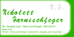 nikolett harnischfeger business card